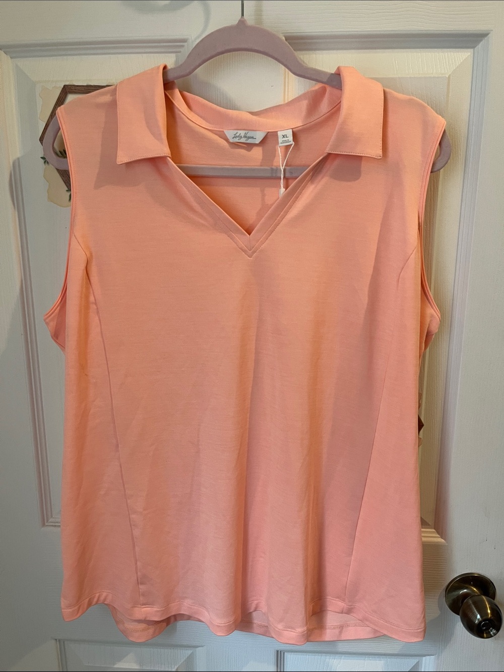 Lady Hagen Coral Sleeveless Shirt